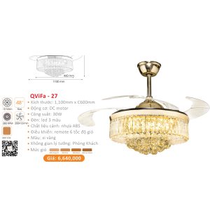 QUẠT ĐÈN CAO CẤP QVIFA-27