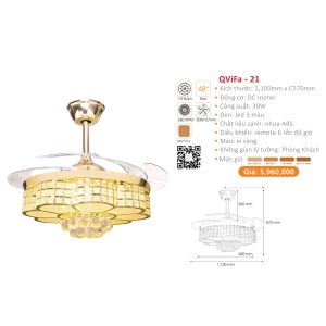 QUẠT ĐÈN CAO CẤP QVIFA-21