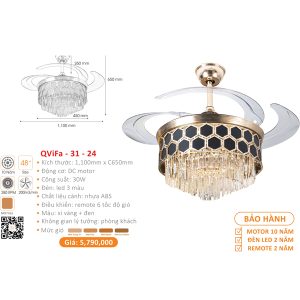 QUẠT ĐÈN CAO CẤP QVIFA-31-24