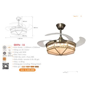 QUẠT ĐÈN CAO CẤP QVIFA-11