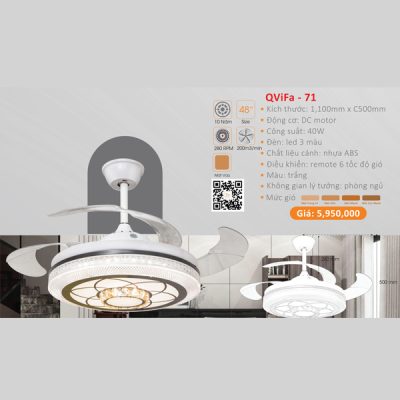 QUẠT ĐÈN CAO CẤP QVIFA-71