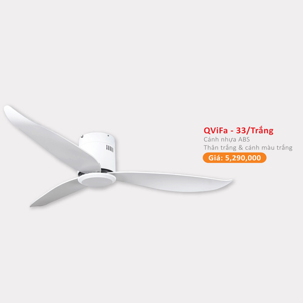 QUẠT ĐÈN CAO CẤP QVIFA-33/TRẮNG