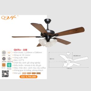 QUẠT ĐÈN CAO CẤP QVIFA -108
