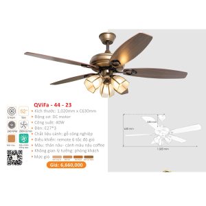 QUẠT ĐÈN CAO CẤP QVIFA -44-23