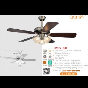 QUẠT ĐÈN CAO CẤP QVIFA -101