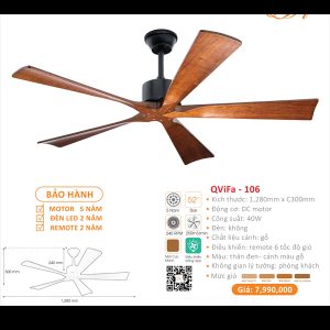 QUẠT ĐÈN CAO CẤP QVIFA -106