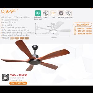 QUẠT ĐÈN CAO CẤP QVIFA -76VF59
