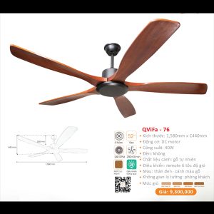 QUẠT ĐÈN CAO CẤP QVIFA -76