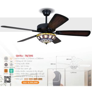 QUẠT ĐÈN CAO CẤP QVIFA -78/395