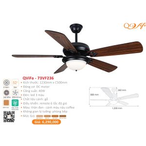 QUẠT ĐÈN CAO CẤP QVIFA -73VF236