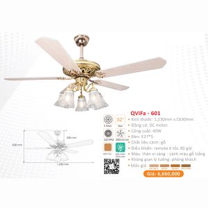 QUẠT ĐÈN CAO CẤP QVIFA -601