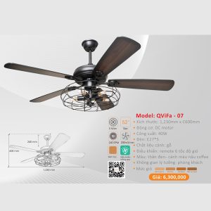 QUẠT ĐÈN CAO CẤP QVIFA -07