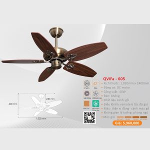 QUẠT ĐÈN CAO CẤP QVIFA -605