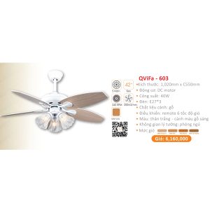 QUẠT ĐÈN CAO CẤP QVIFA -603