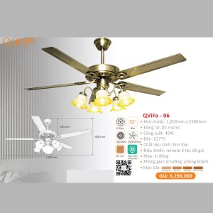 QUẠT ĐÈN CAO CẤP QVIFA -06
