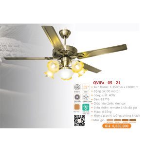QUẠT ĐÈN CAO CẤP QVIFA -05-21