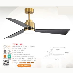 QUẠT ĐÈN CAO CẤP QVIFA-431