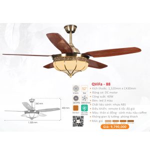 QUẠT ĐÈN CAO CẤP QVIFA-88